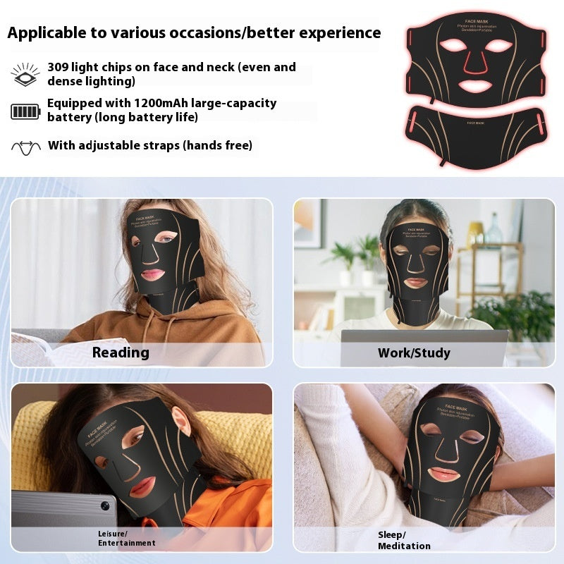 Photon Instrument Facial Silicone Red Light LED Beauty Mask