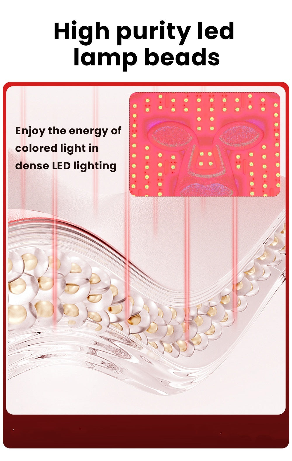 LED Mask Instrument Silicone Photon IPL Device Beauty Mask