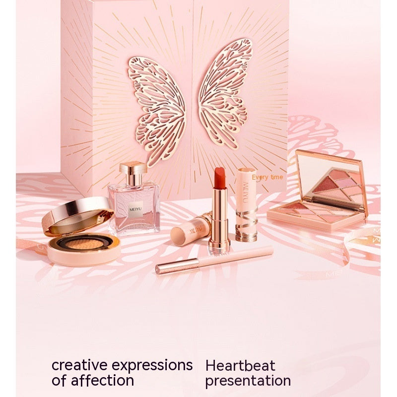 Božićni set za djevojčice s kozmetičkim ruževima za usne u poklon kutiji za ljepotu