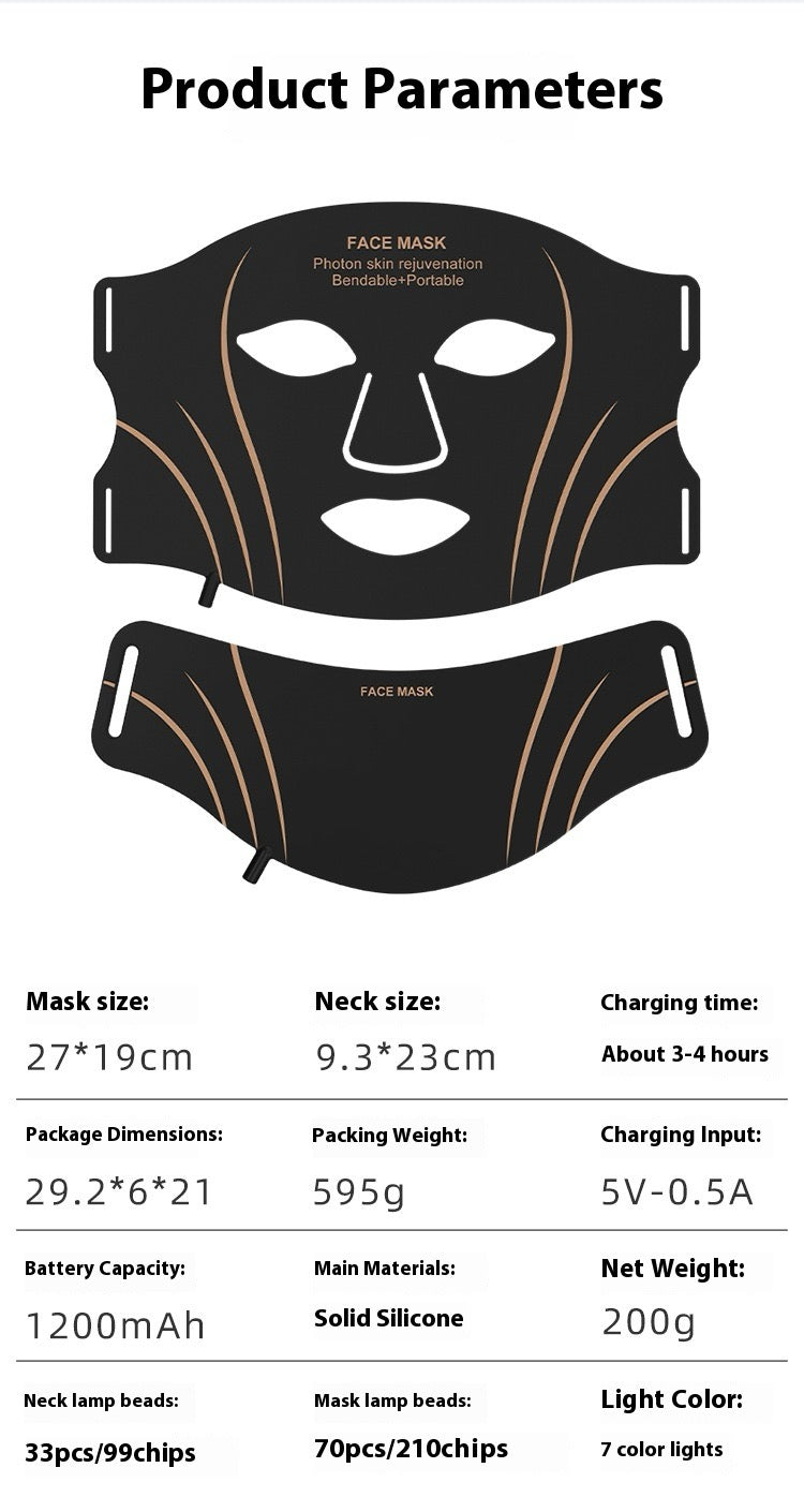 Photon Instrument Facial Silicone Red Light LED Beauty Mask