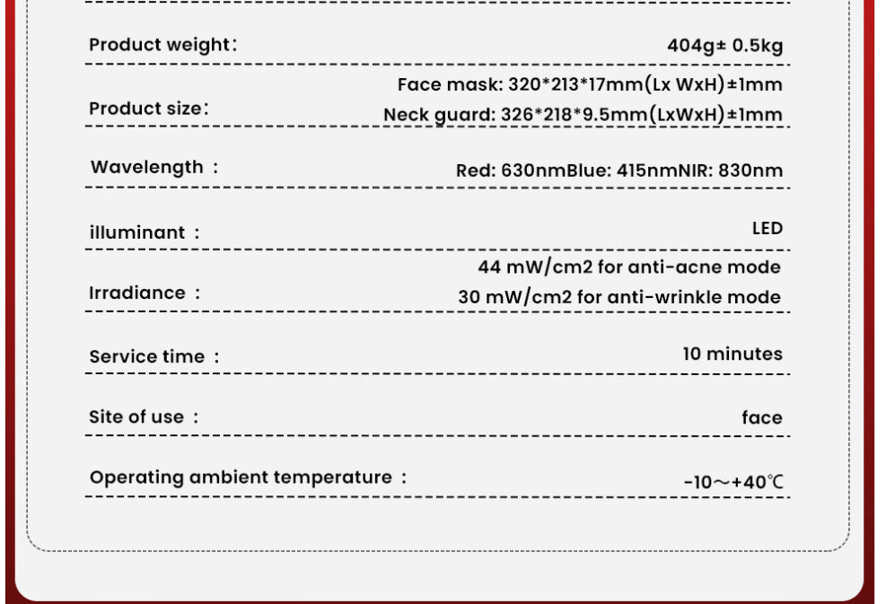 LED Mask Instrument Silicone Photon IPL Device Beauty Mask